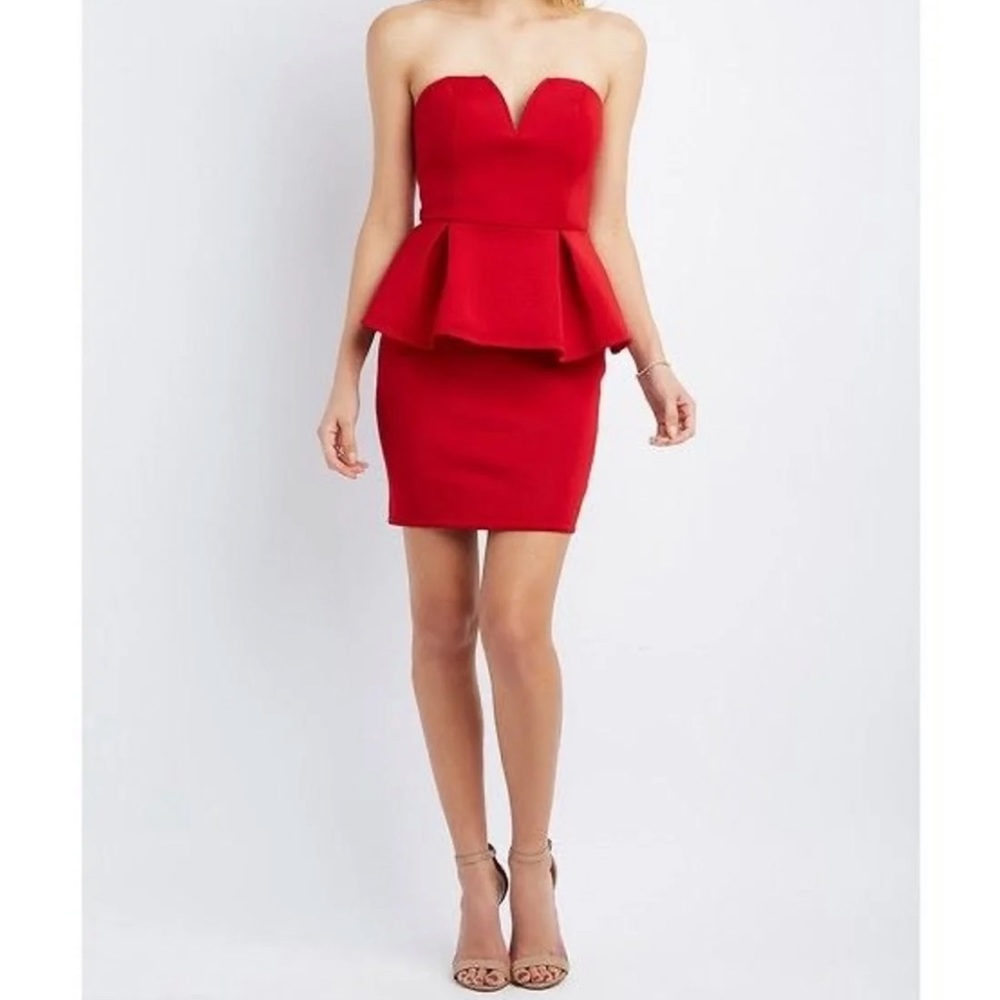 Red Peplum Dress